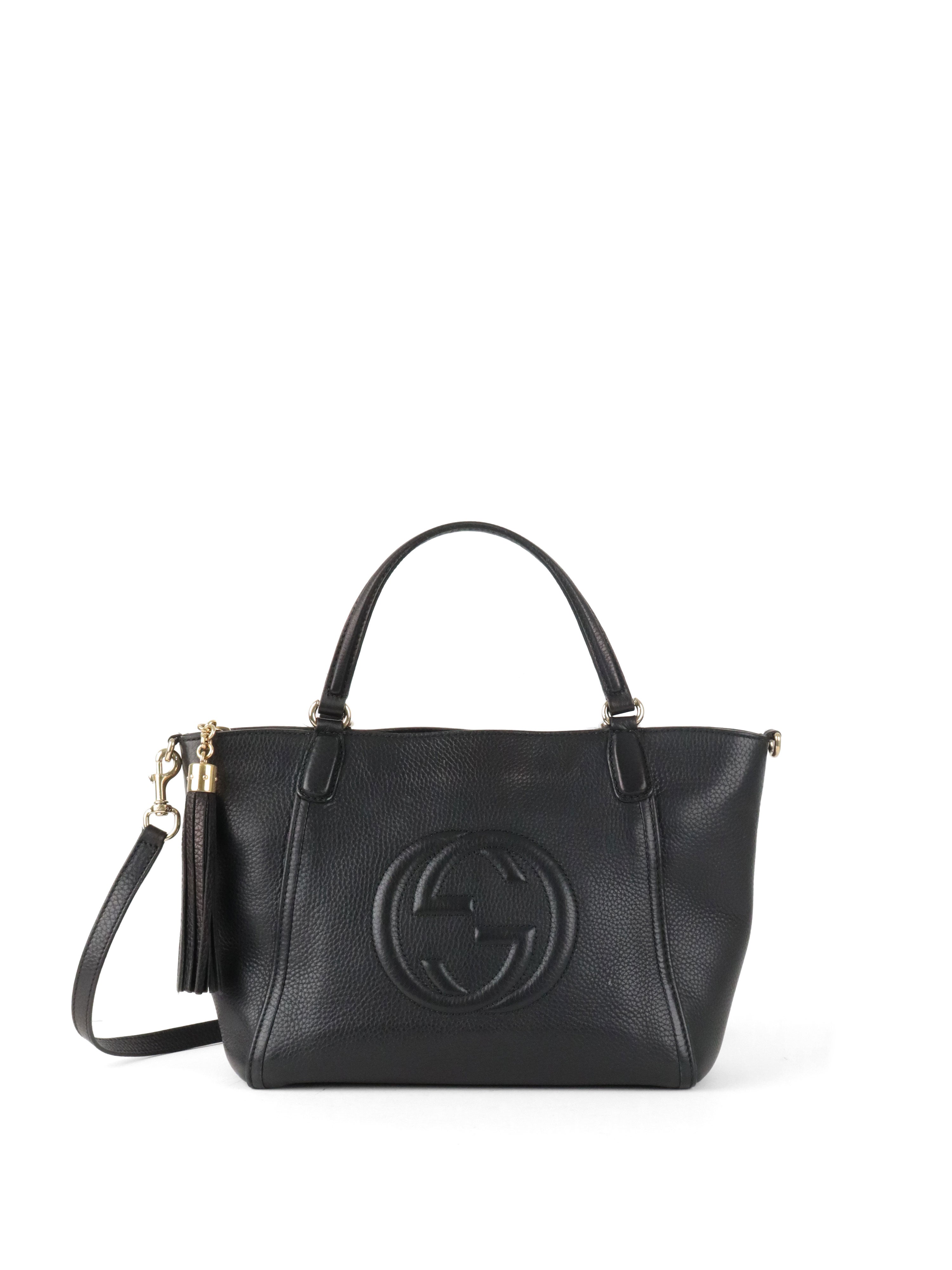 Gucci Black GG Soho Cellarius Tote