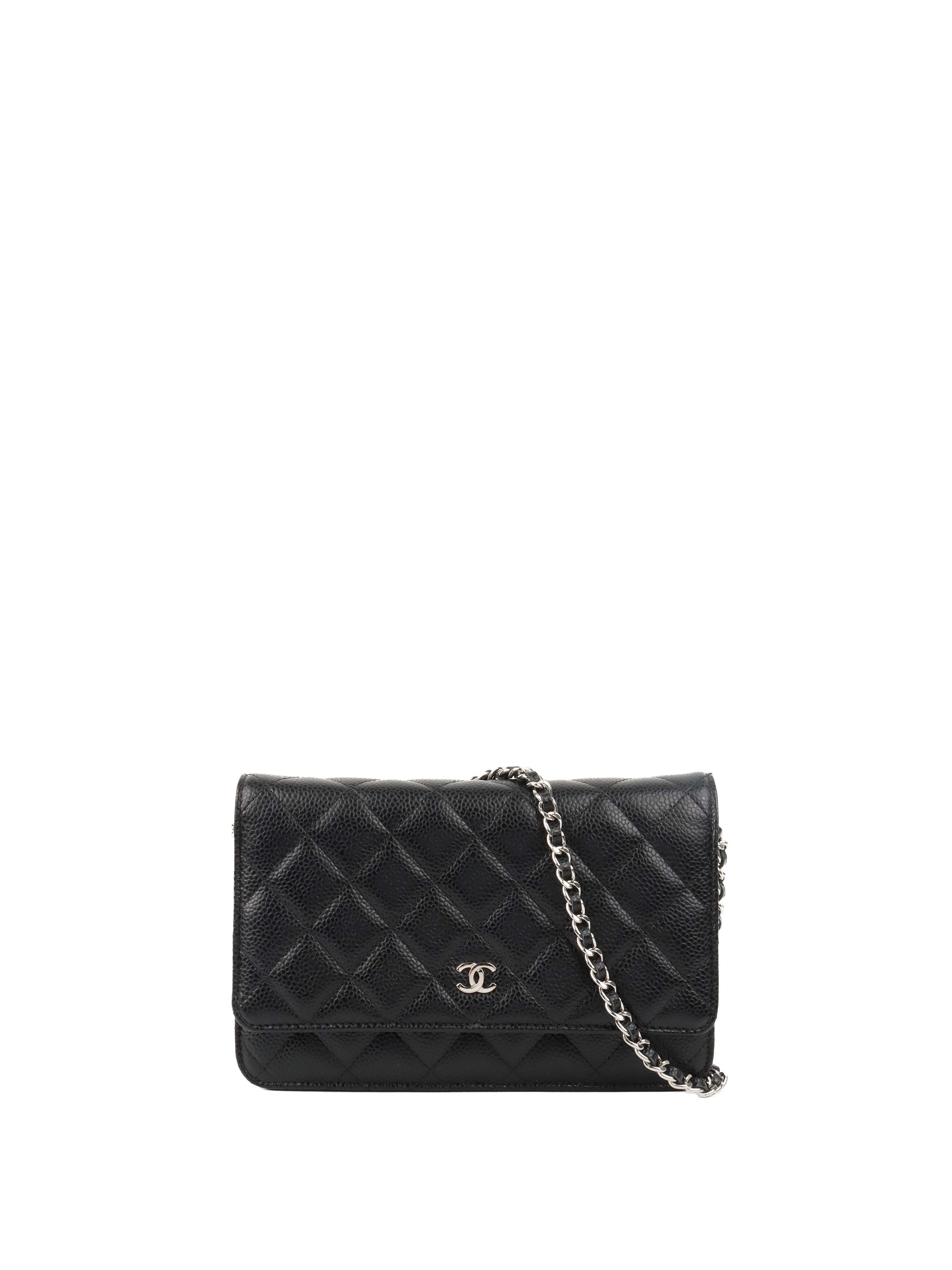 Chanel Caviar Black Wallet on Chain SHW.