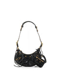 Balenciaga Black Crocodile Embossed Le Cagole XS Shoulder Bag