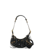 Balenciaga Black Crocodile Embossed Le Cagole XS Shoulder Bag