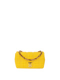 Burberry Yellow Quitled Leather Small Lola Bag.