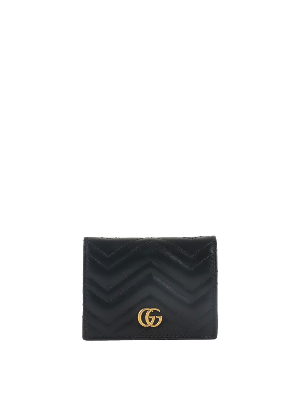 Gucci Black GG Marmont Card Case Wallet