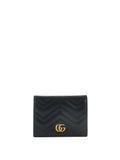 Gucci Black GG Marmont Card Case Wallet
