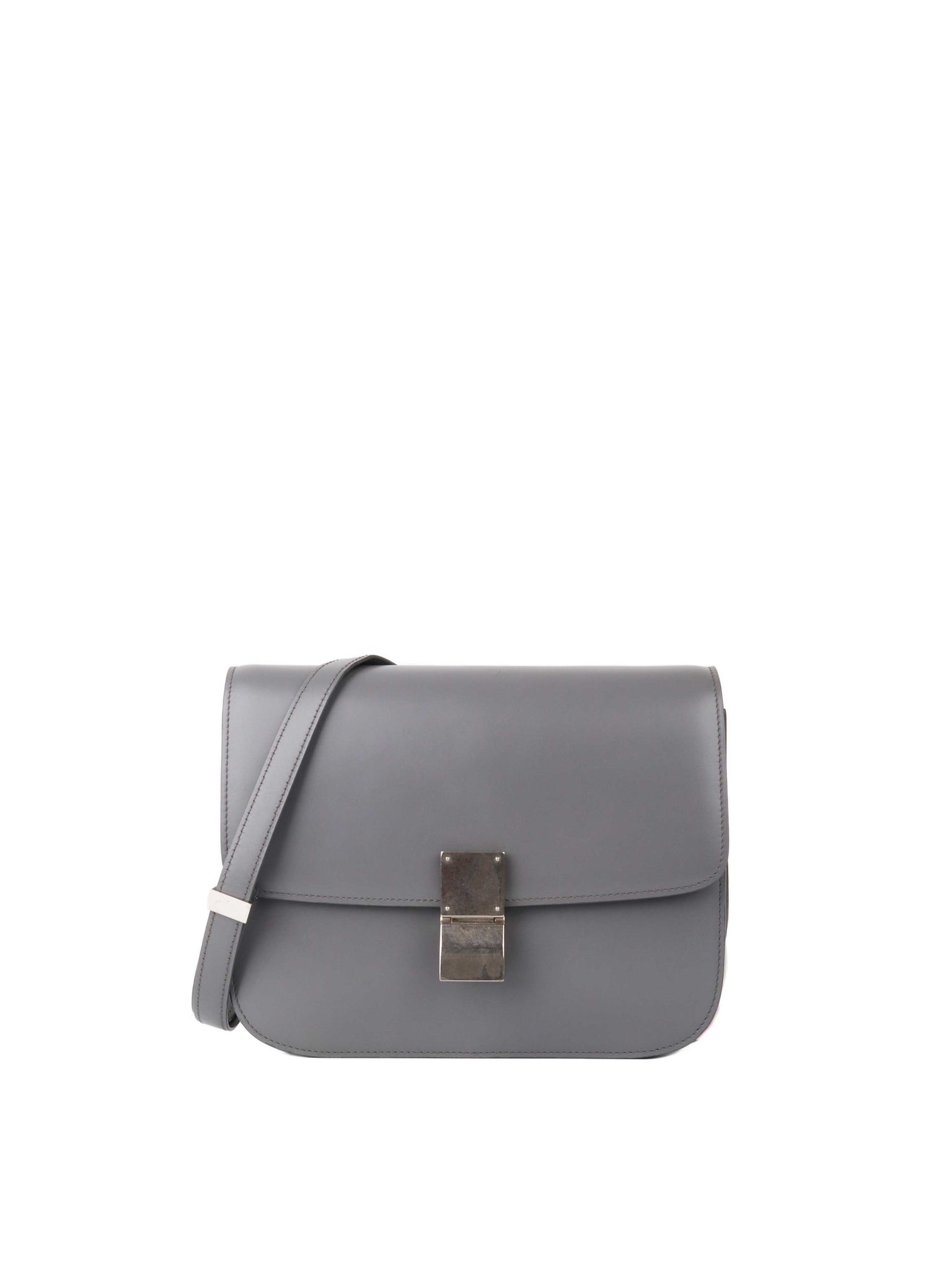 Celine Medium Classic Bag In Box Calf Grey.
