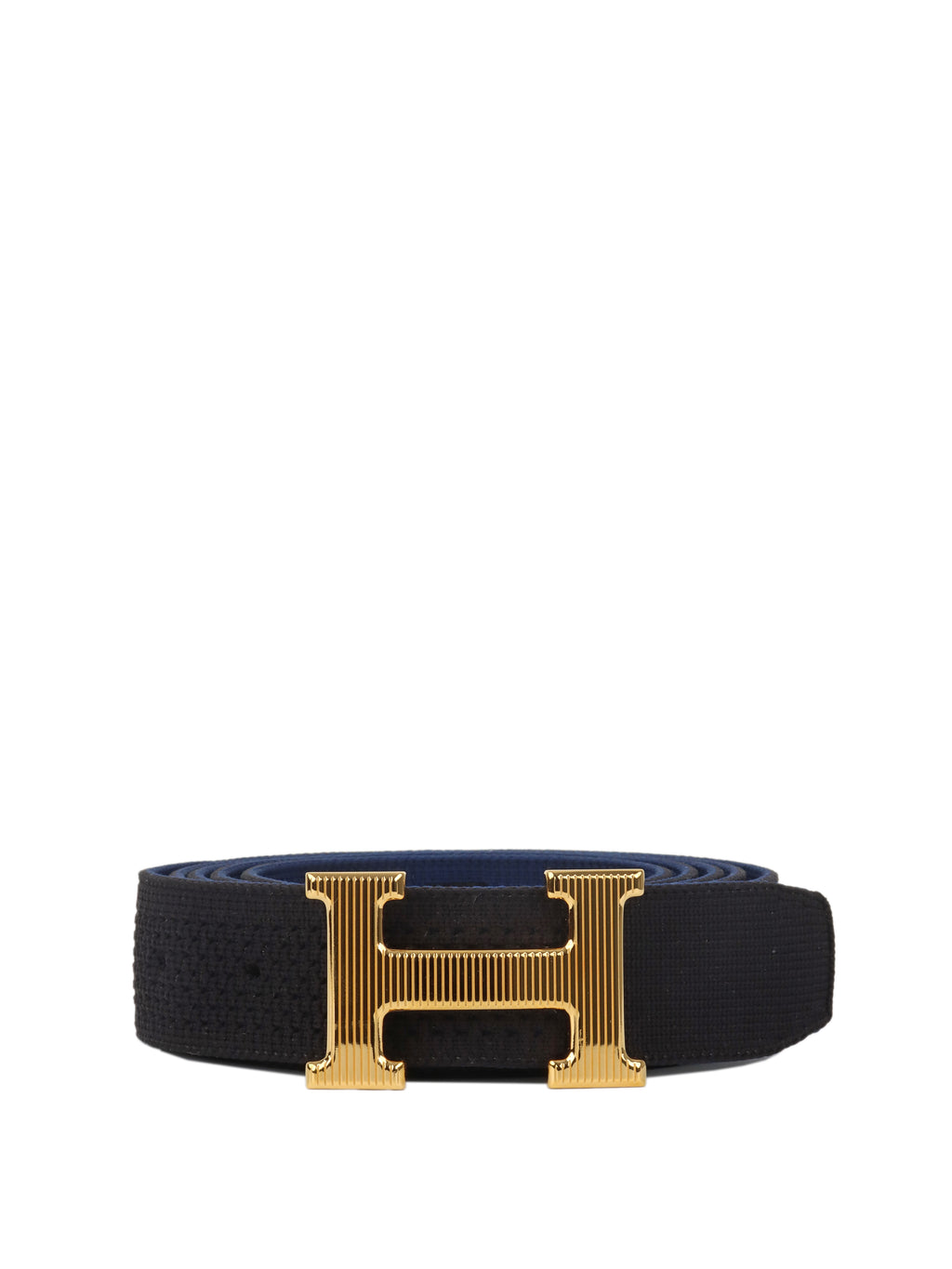 Hermes H Striee Blue & Black Sprint Band Belt.