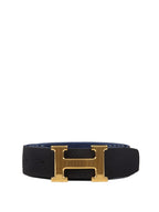 Hermes H Striee Blue & Black Sprint Band Belt.
