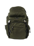 Prada Green Nylon Buckled Backpack.