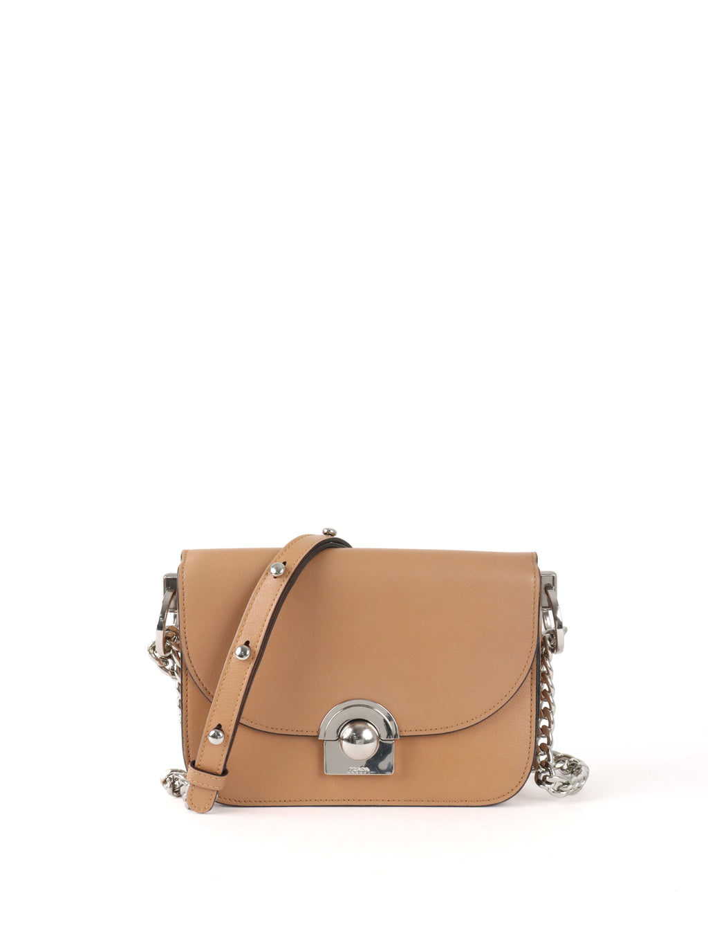 Prada Beige Arcade Chain Crossbody Bag.