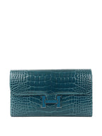 Hermes Alligator Constance Wallet Vert Bosphore.