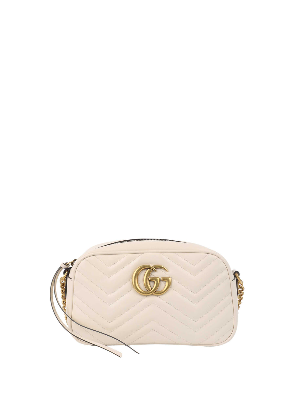 Gucci Small White Marmont Camera Bag
