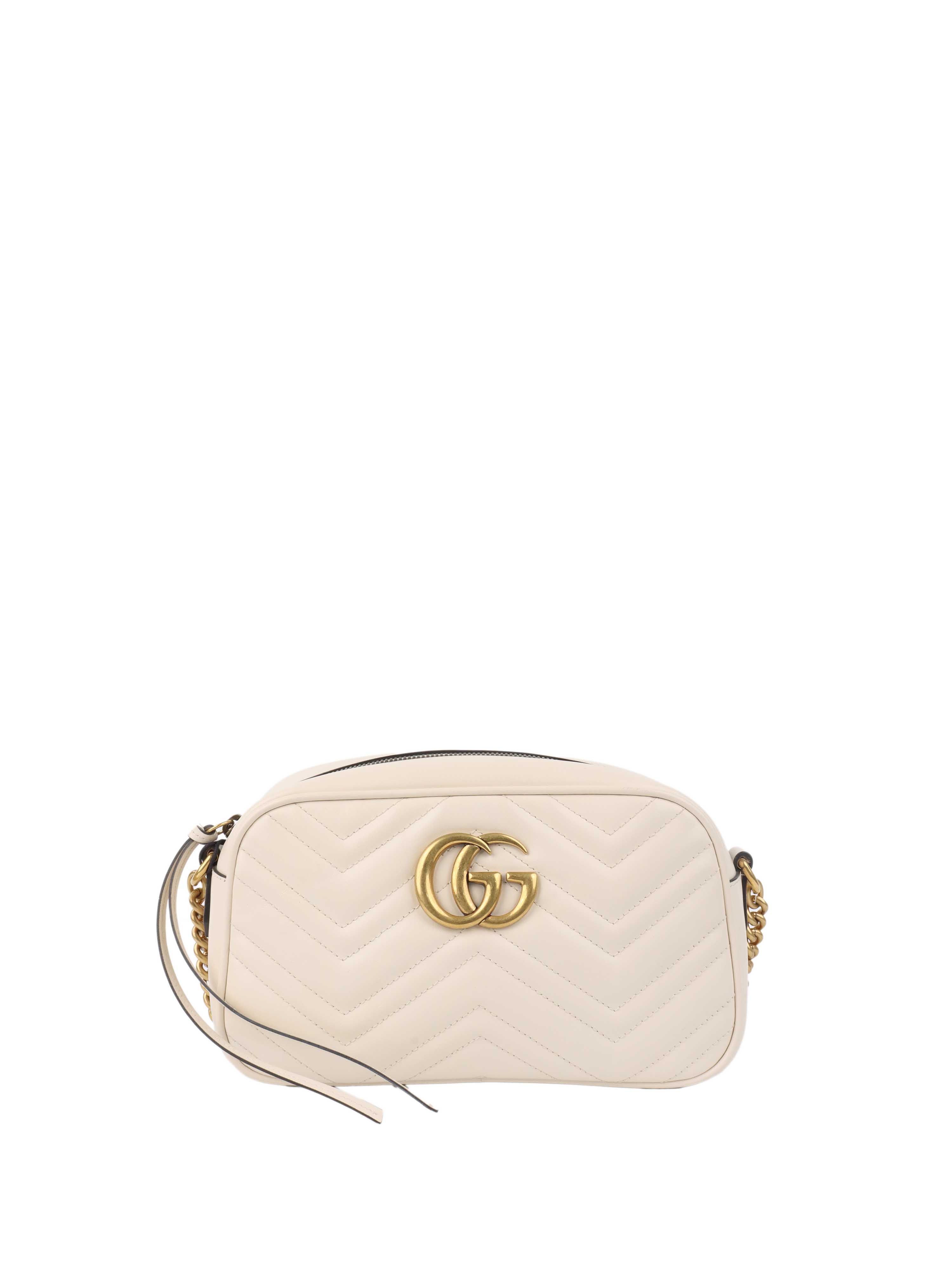 Gucci Small White Marmont Camera Bag