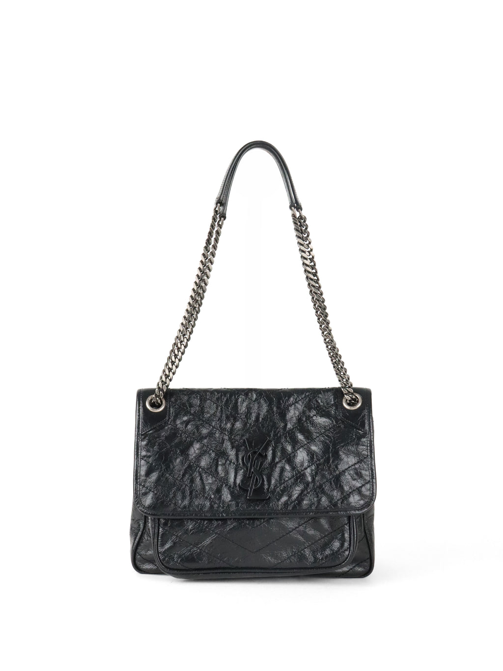 Saint Laurent Black Vintage Leather Medium Nikki Bag