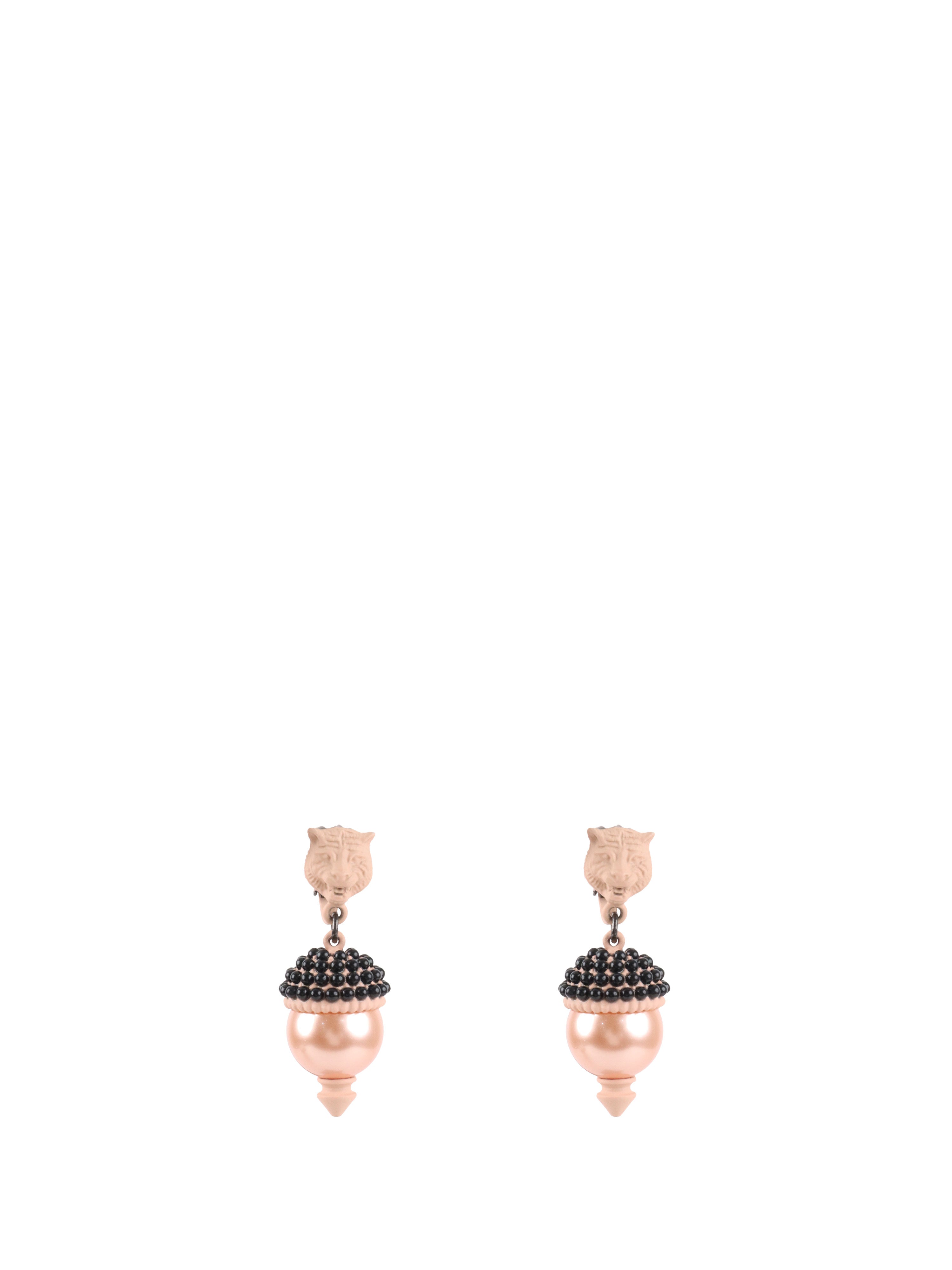 Gucci Pink Lion Clip-on Drop Earring.