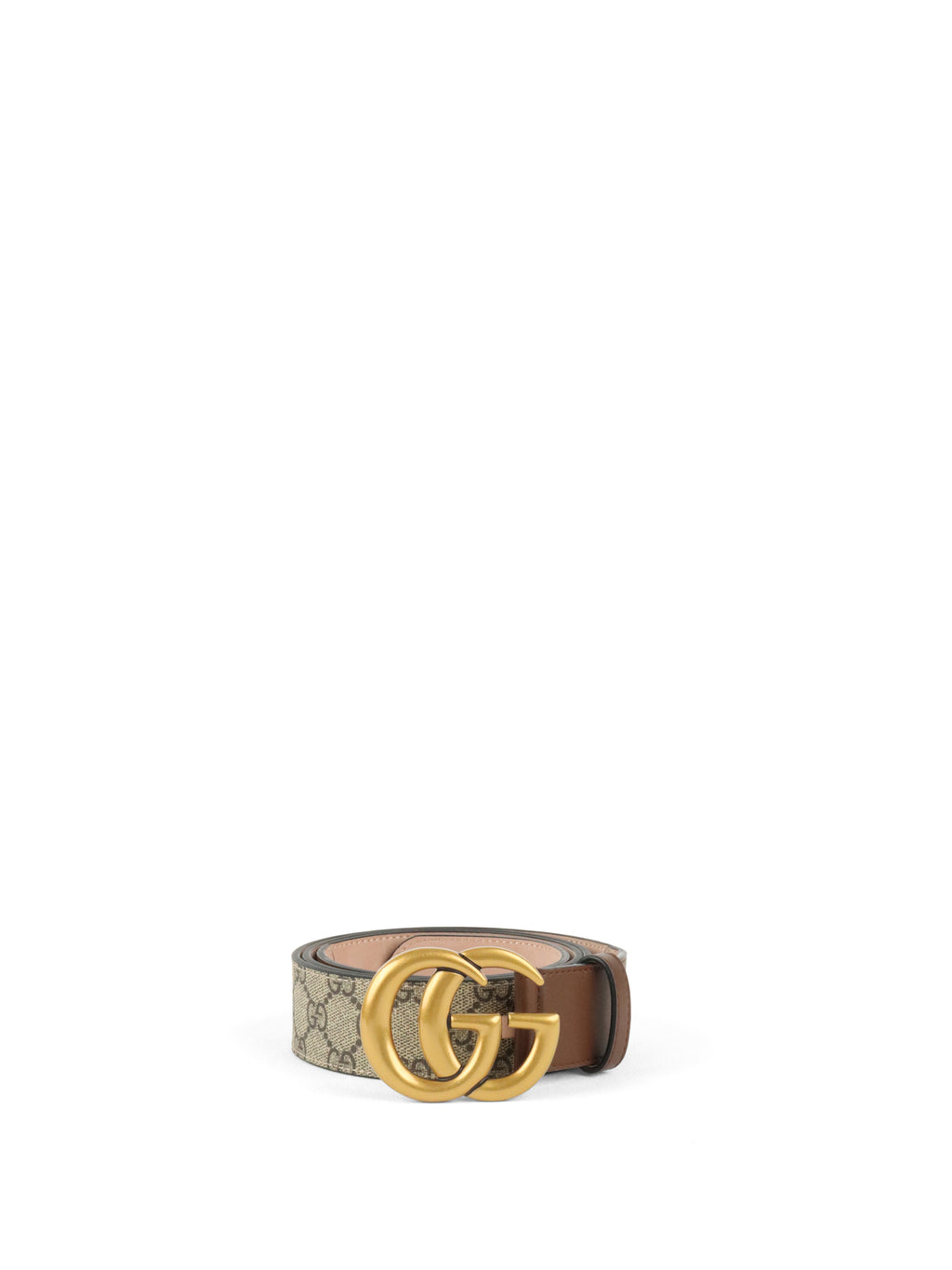 Gucci Ebony & Brown Leather GG Marmont Buckle Belt
