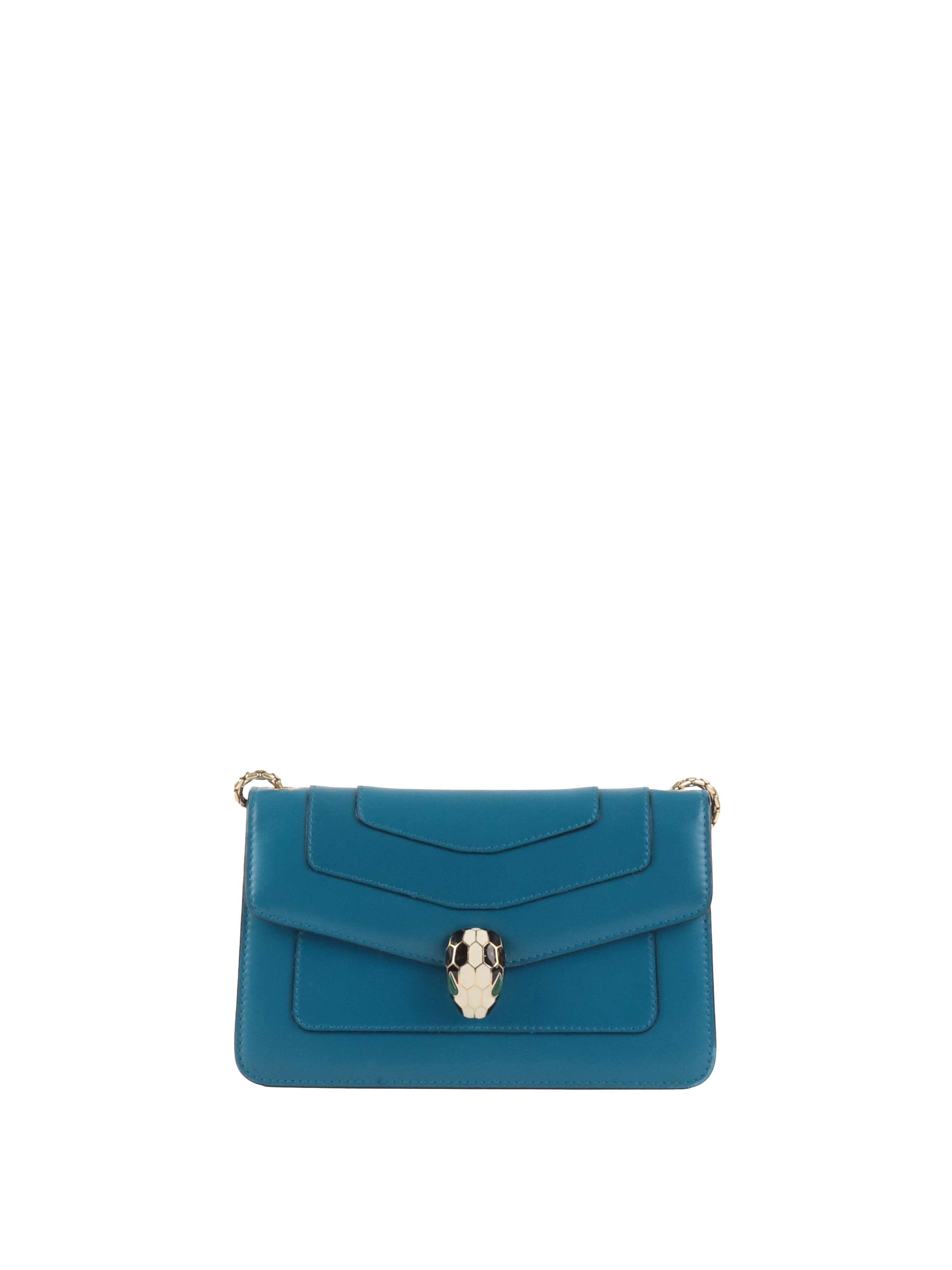 Bvlgari Blue Serpenti Forever Chain Pochette.