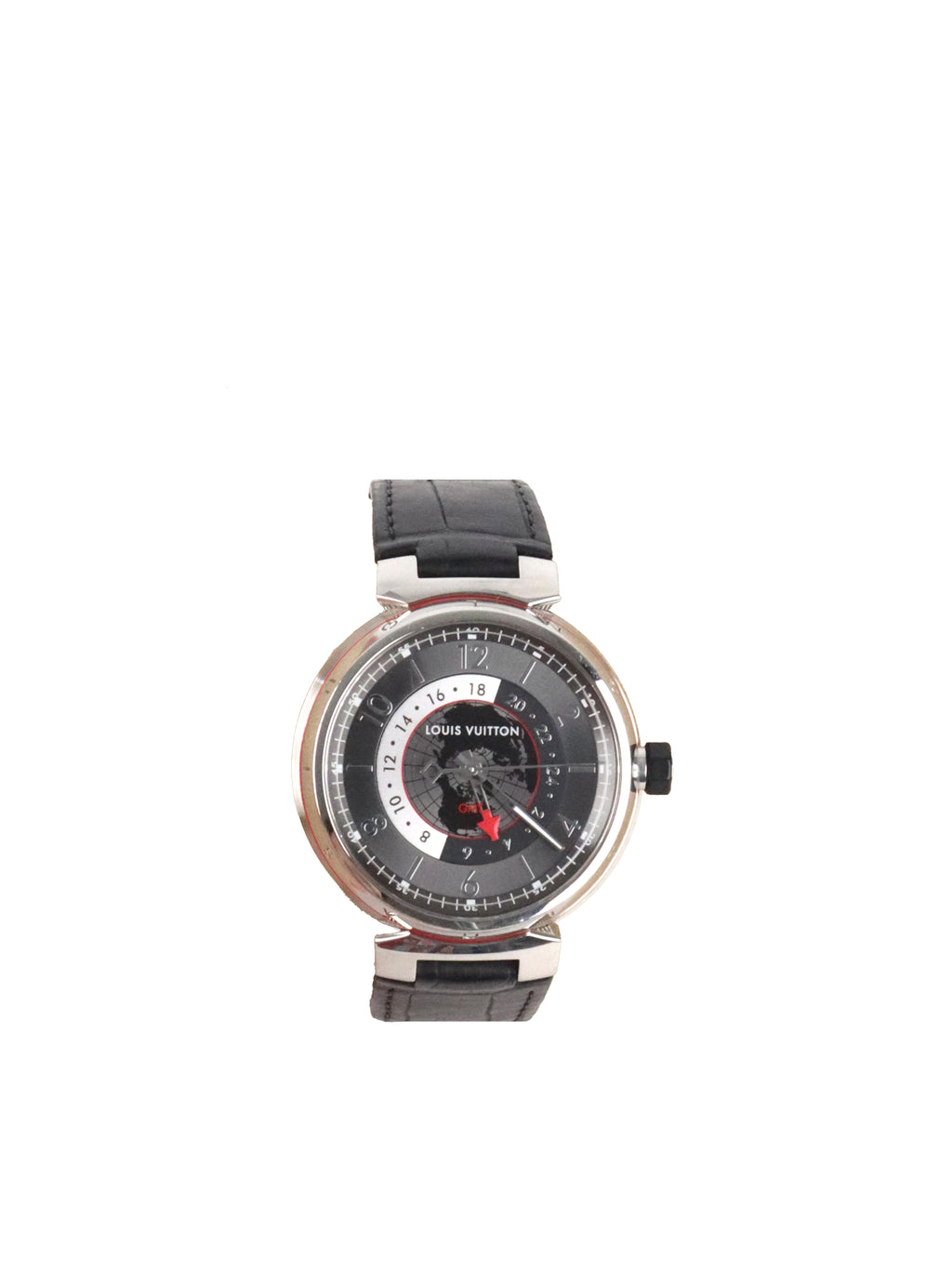 Louis Vuitton Tambour Graphite GMT Q1D30 Automatic Gray Dial Watch 41mm