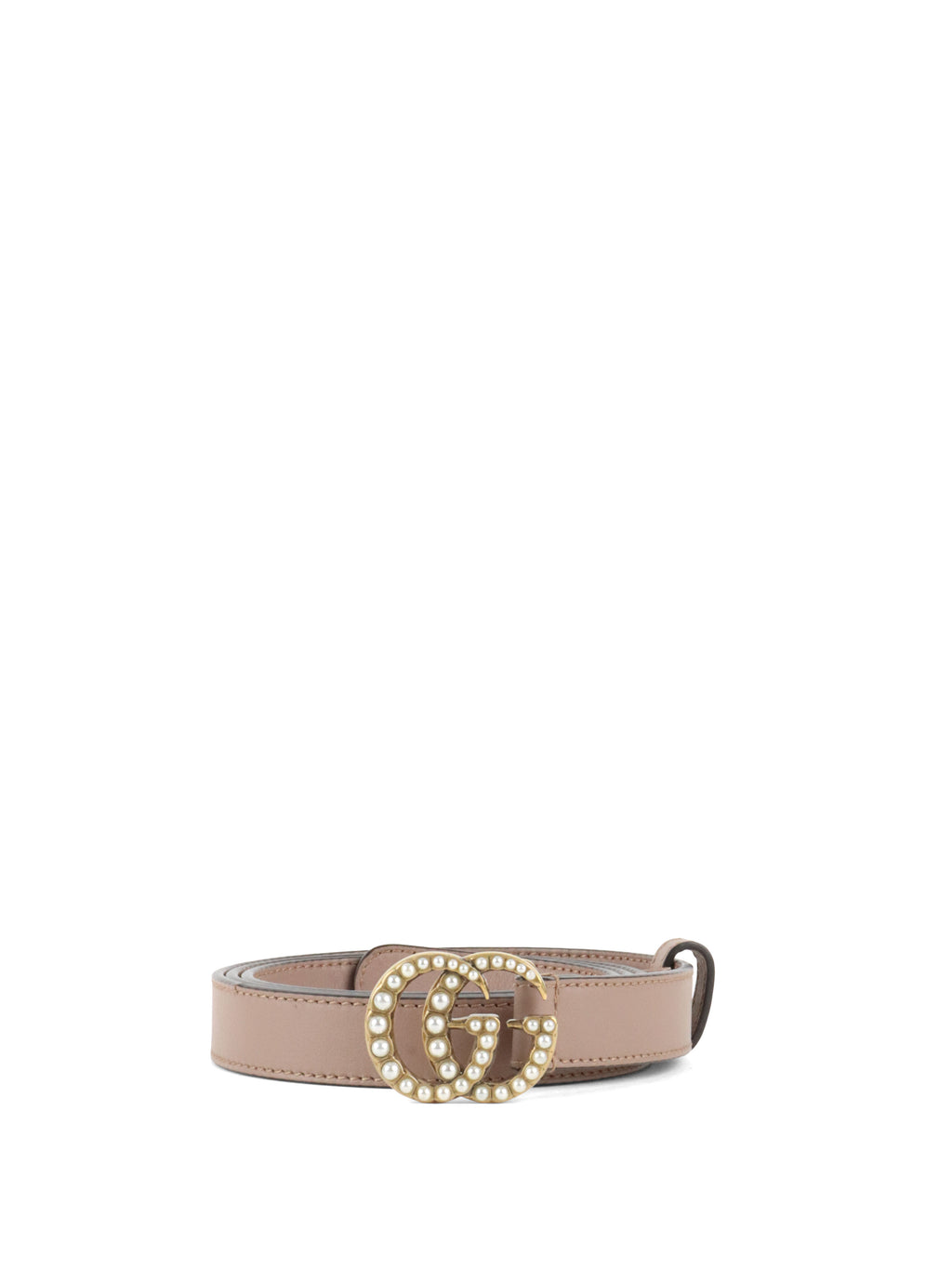 Gucci Beige Resin Pearl GG Marmont Thin Belt Size 90