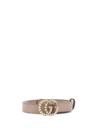 Gucci Beige Resin Pearl GG Marmont Thin Belt Size 90