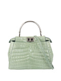 Fendi Peekaboo Crocodile Mini Mint Green