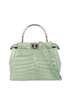 Fendi Peekaboo Crocodile Mini Mint Green