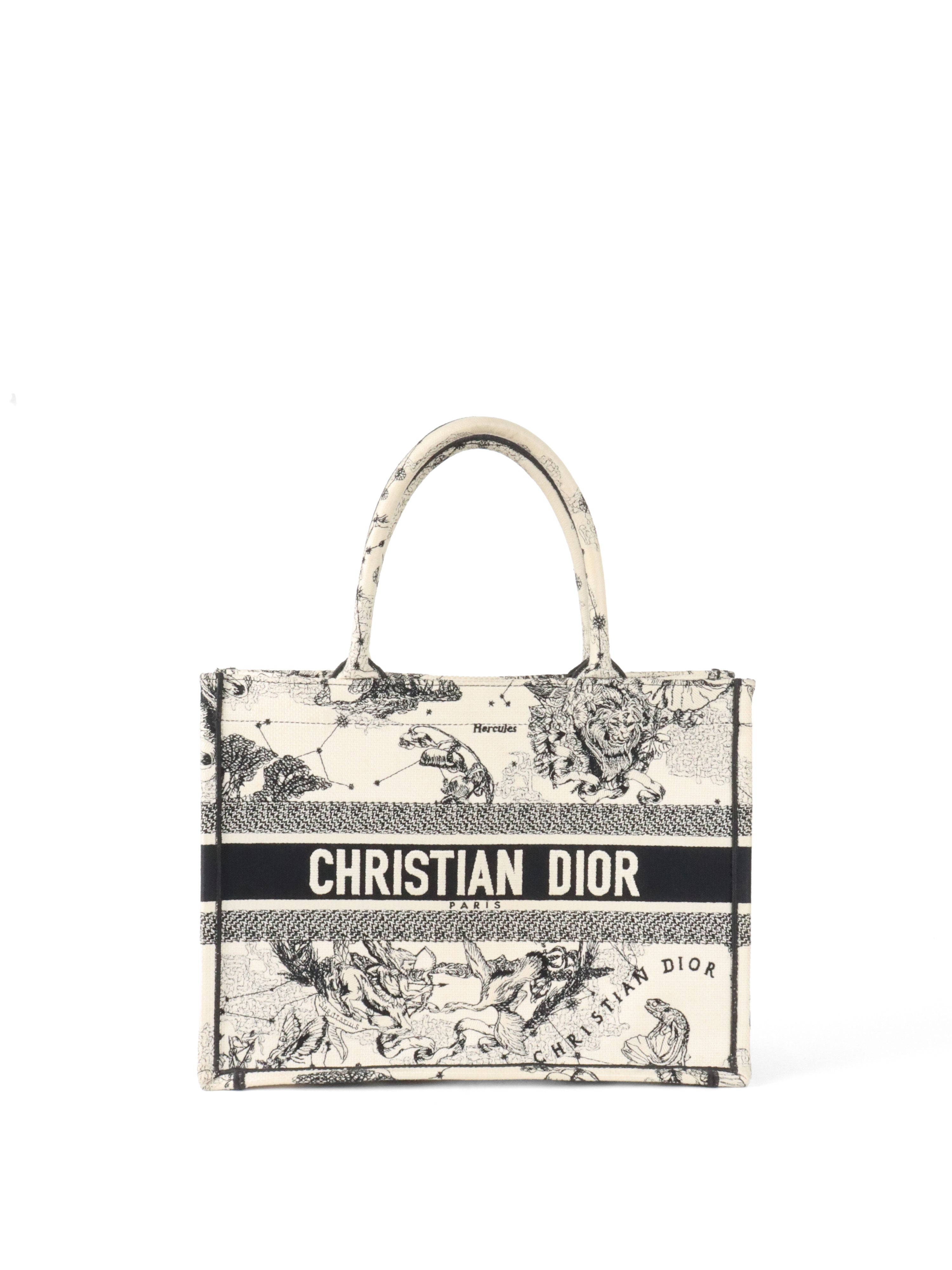 Dior Latte and Black Zodiac Medium Book Tote.