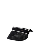 Chanel Black Sun Visor Hat L.