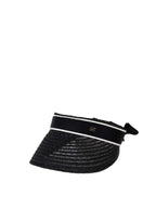 Chanel Black Sun Visor Hat L.