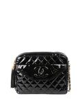 Chanel Black Patent Shoulder Bag.