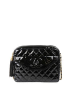 Chanel Black Patent Shoulder Bag.