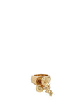 Versace Gold-tone Flower and Leaves Ring.
