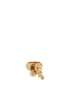 Versace Gold-tone Flower and Leaves Ring.