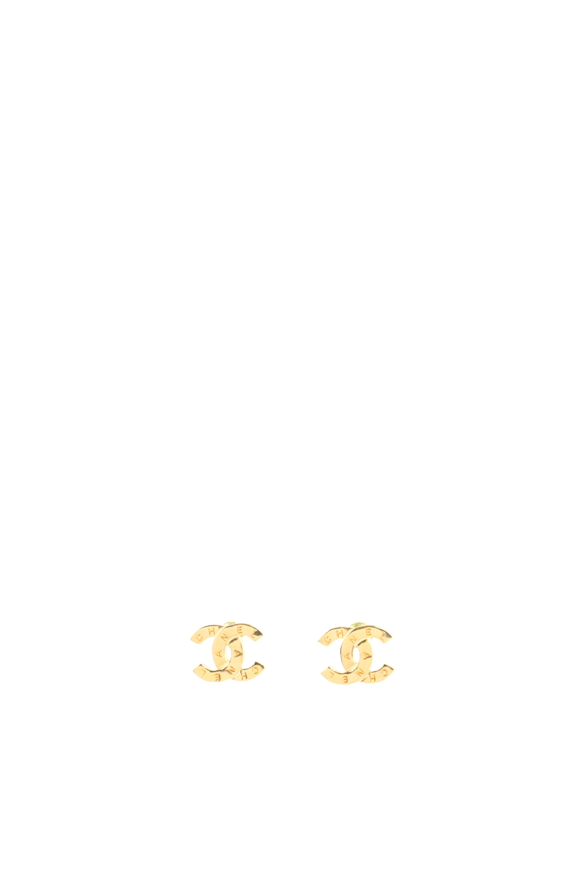 Chanel CC Gold-tone Studs Earring