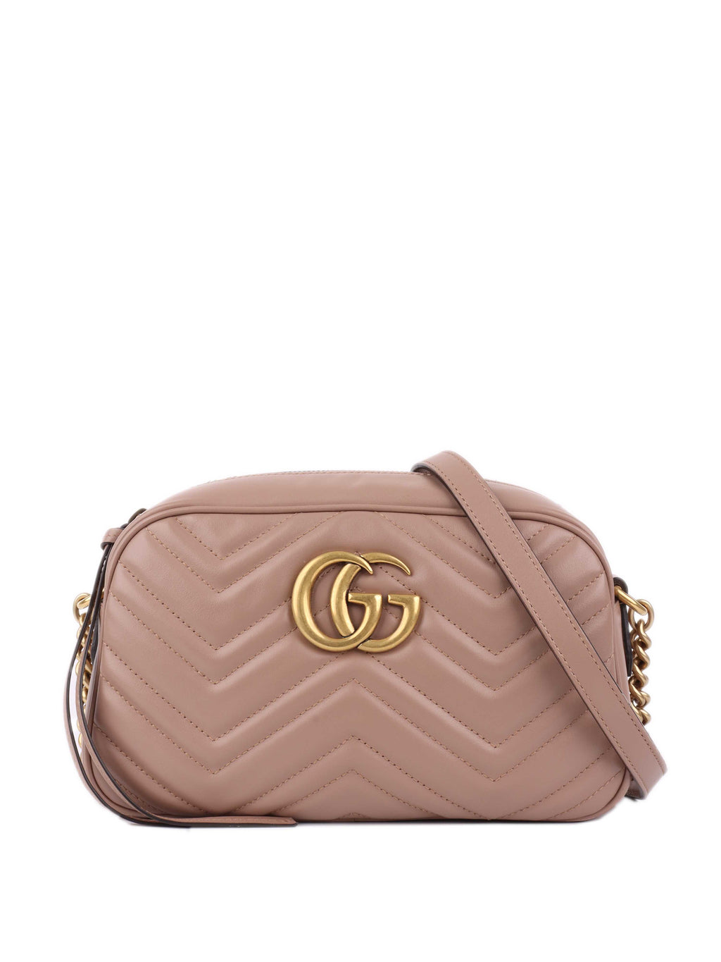 Gucci Small Beige Marmont Shoulder Bag.