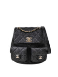 Chanel Black Caviar Duma Backpack.