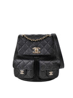 Chanel Black Caviar Duma Backpack.