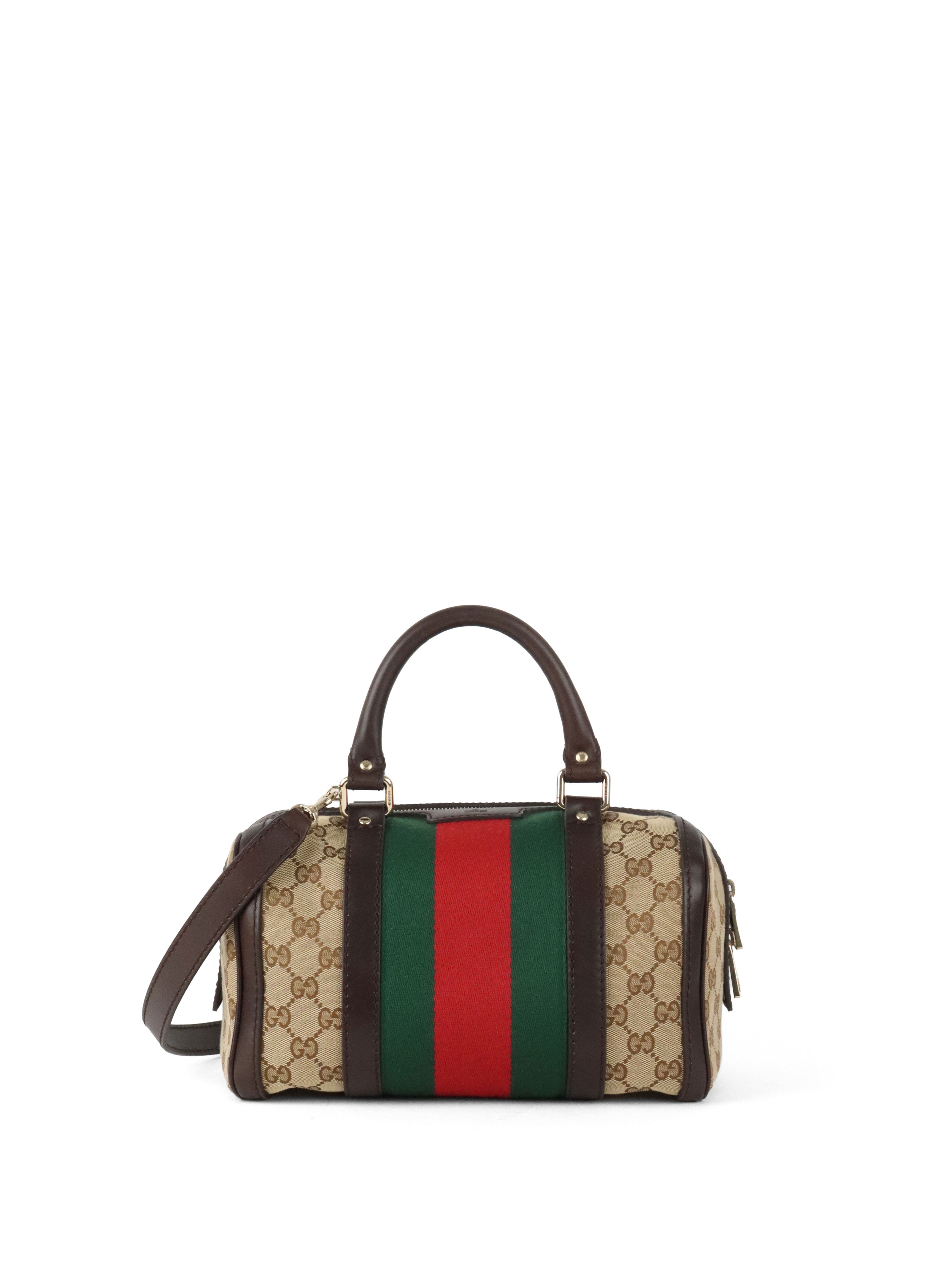 Gucci Small Web Vintage Boston Bag
