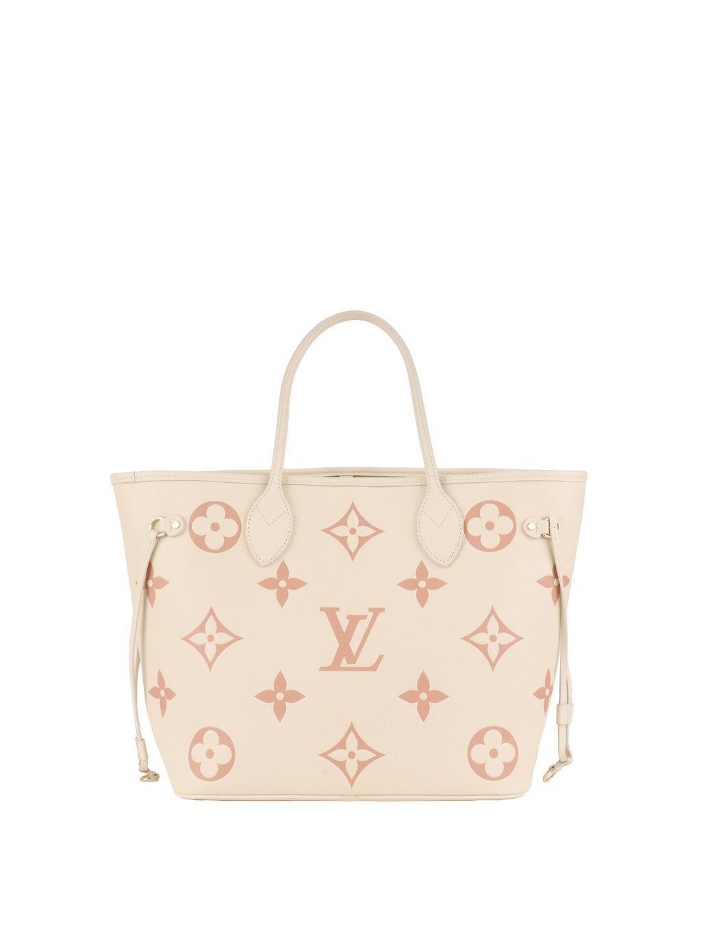 Louis Vuitton Monogram Empreinte Creme/Rose Trianon Neverfull MM