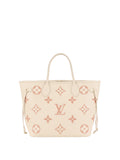 Louis Vuitton Monogram Empreinte Creme/Rose Trianon Neverfull MM