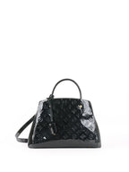 Louis Vuitton Black Monogram Vernis Montaigne MM Satchel Bag