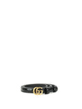 Gucci Black Patent GG Thin Belt size 80