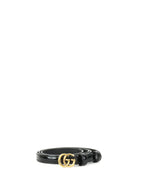 Gucci Black Patent GG Thin Belt size 80