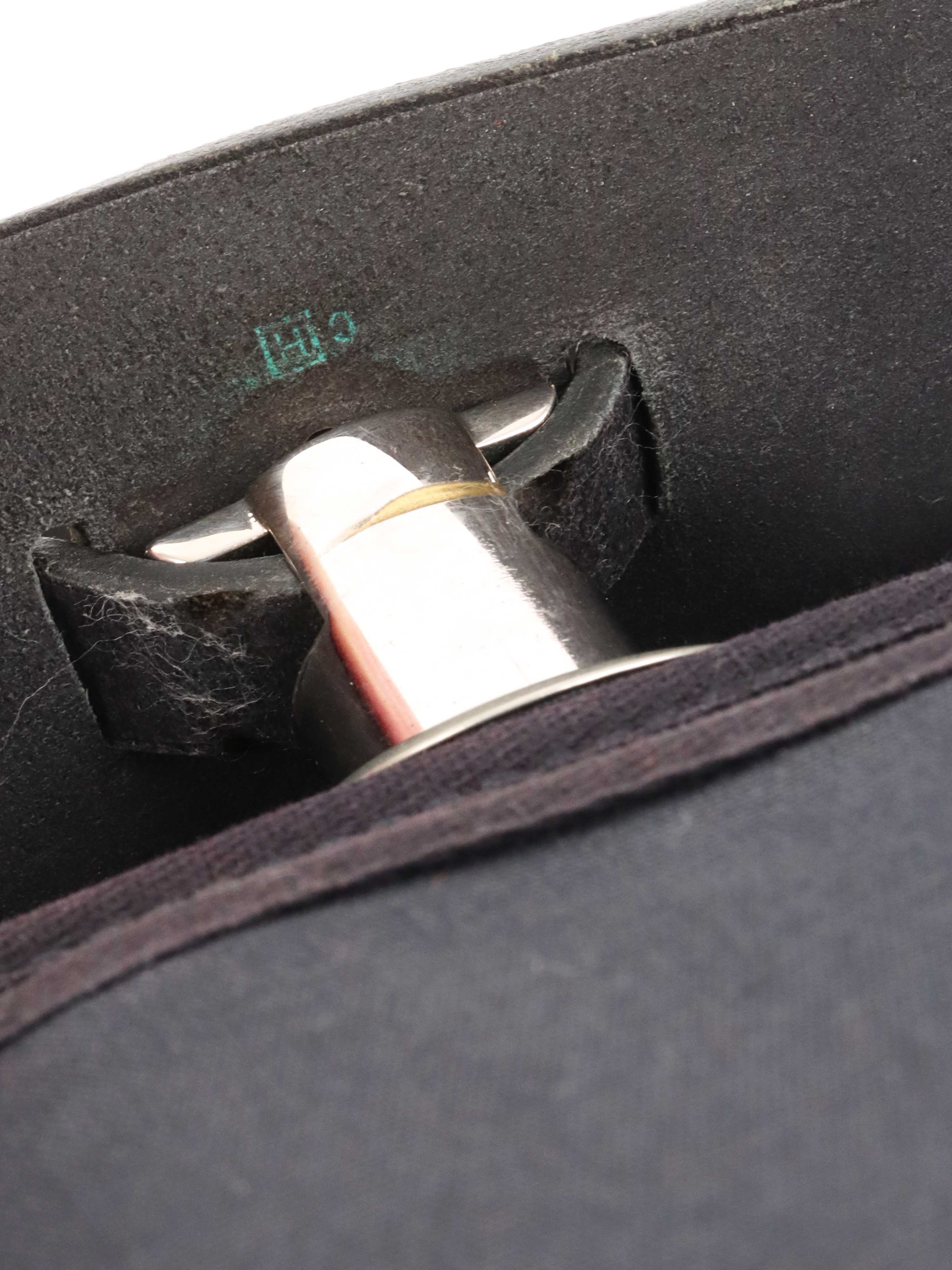 Hermes Vintage Black Herbag Stamp H 2004.
