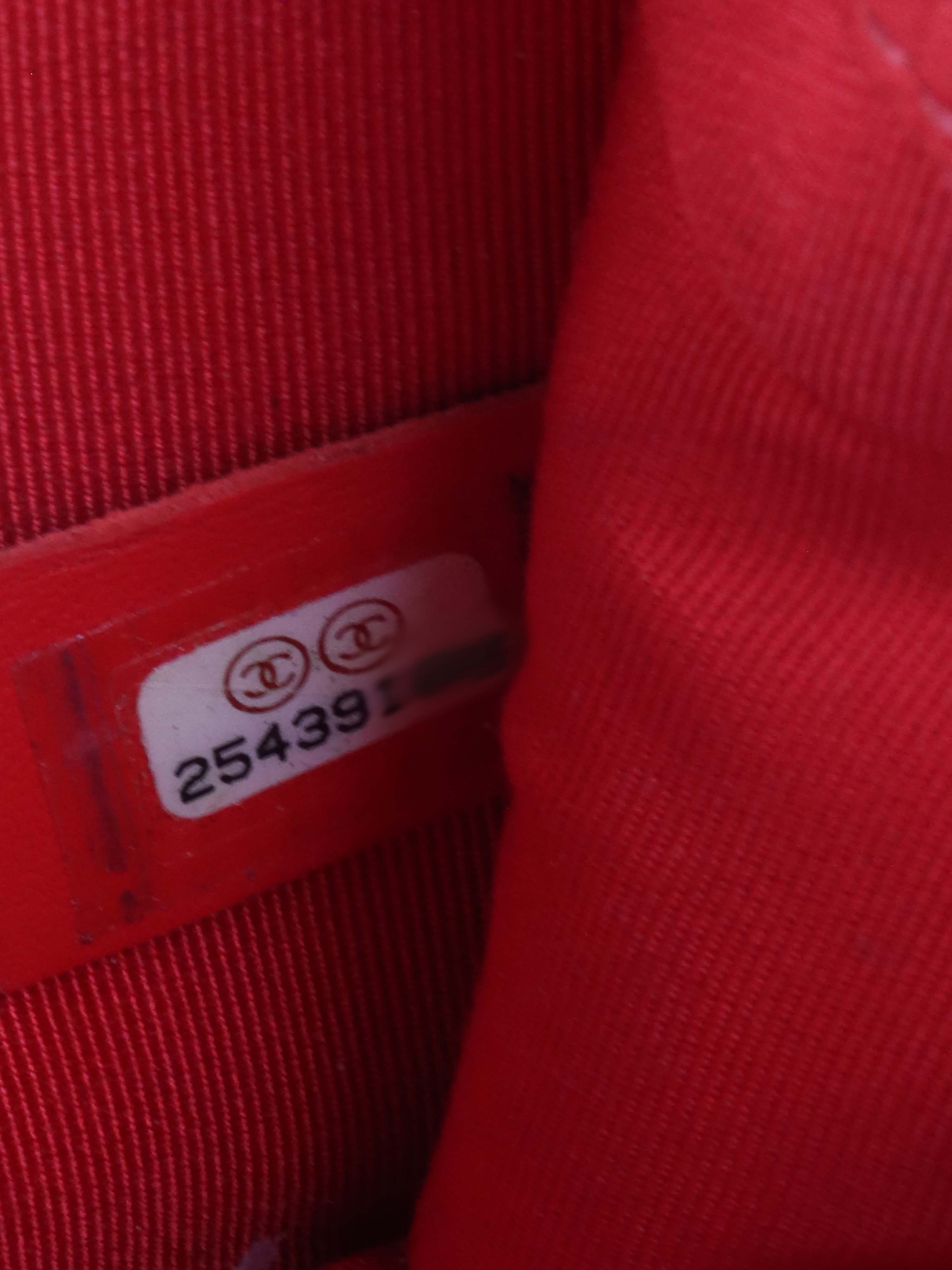 Chanel Red Quilted Two-tone CC Flap Bag