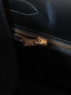 Hermes Vintage Black Box Kelly 32 Bag.