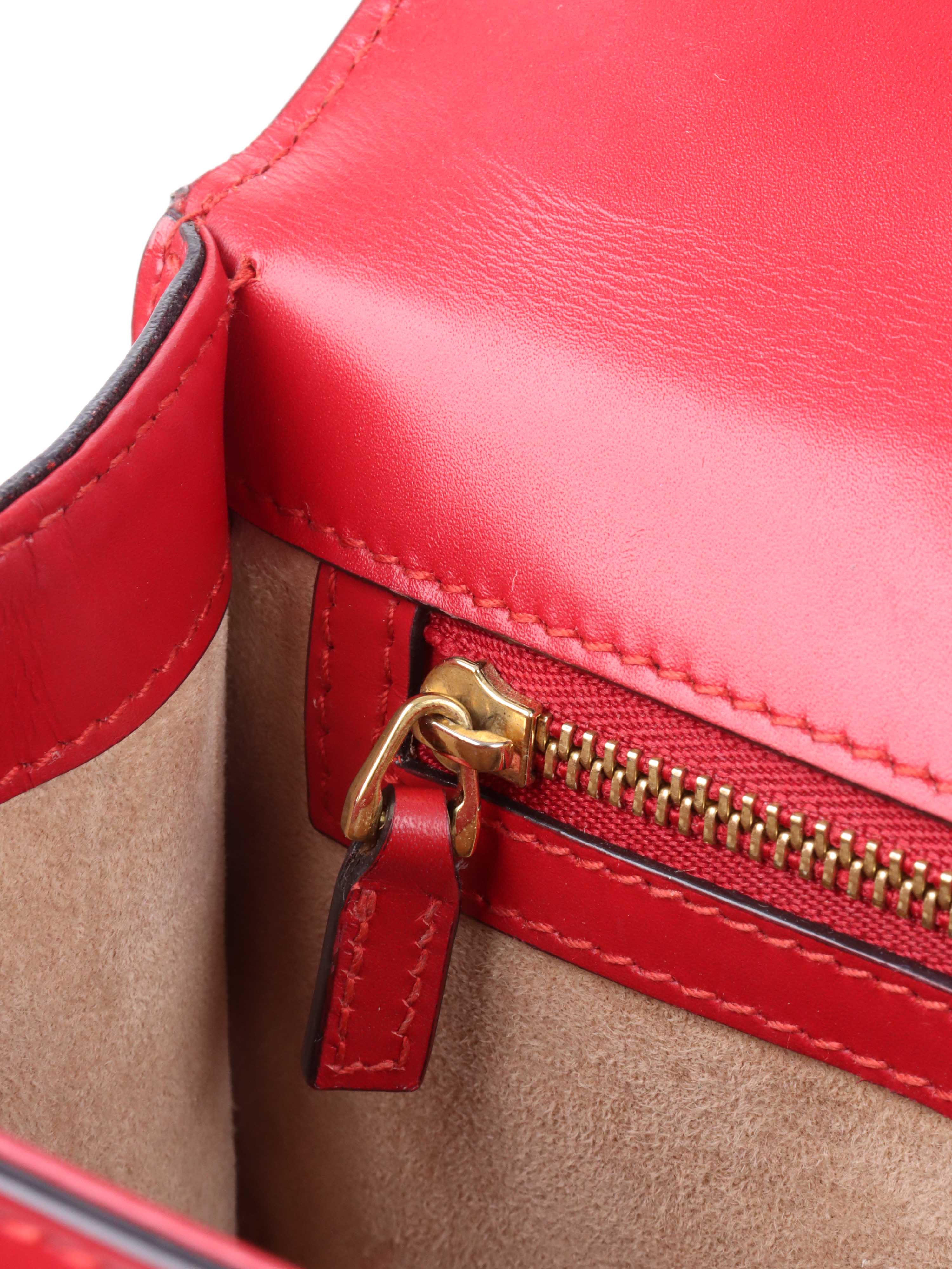 Gucci Red Medium Sylvie Bag.