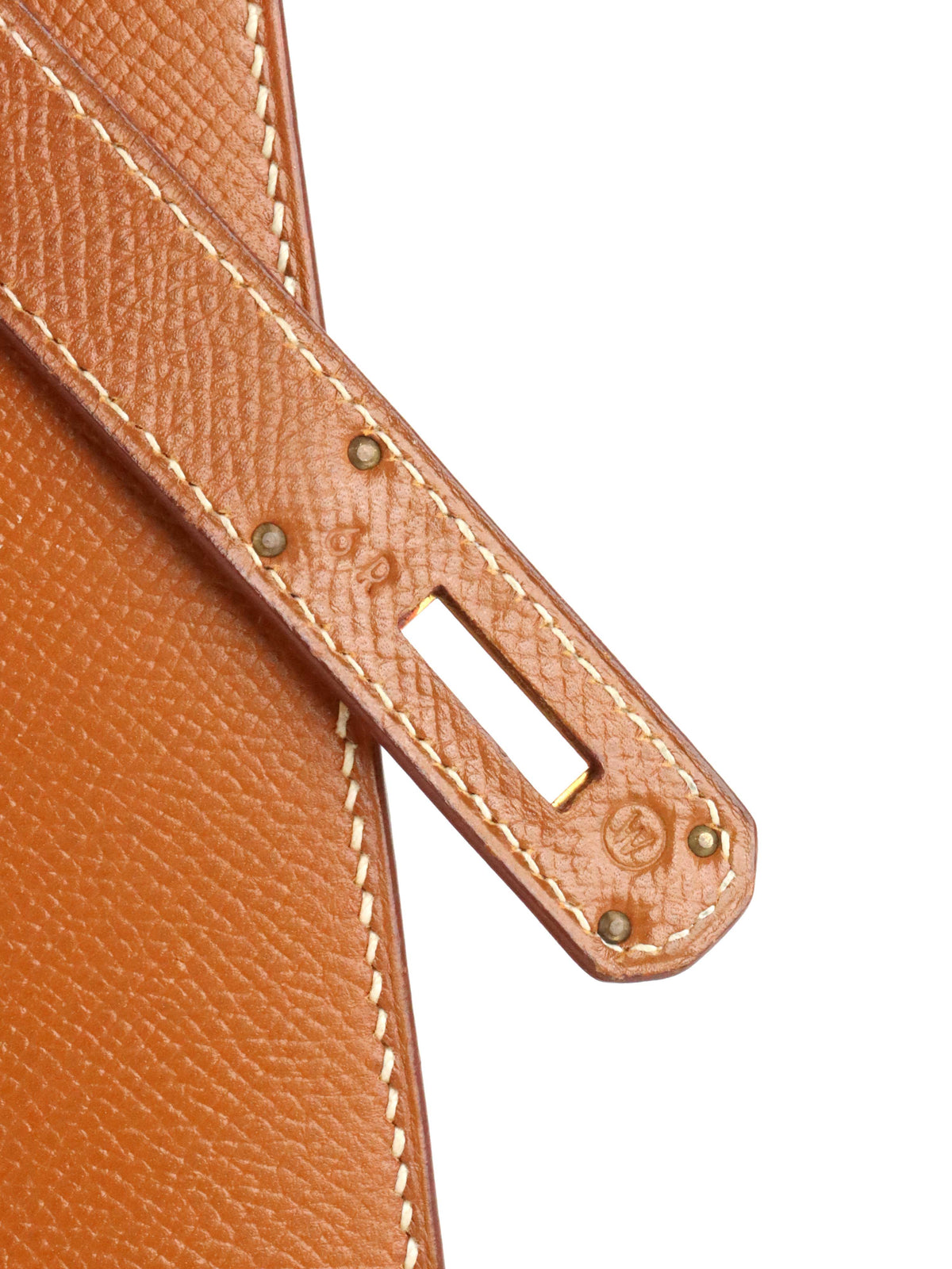 Hermes Vintage Kelly 32  Gold Courchevel GHW Circle W