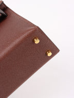 Hermes Mini Kelly Tricolour Terre/Ebene/Craie Stamp K