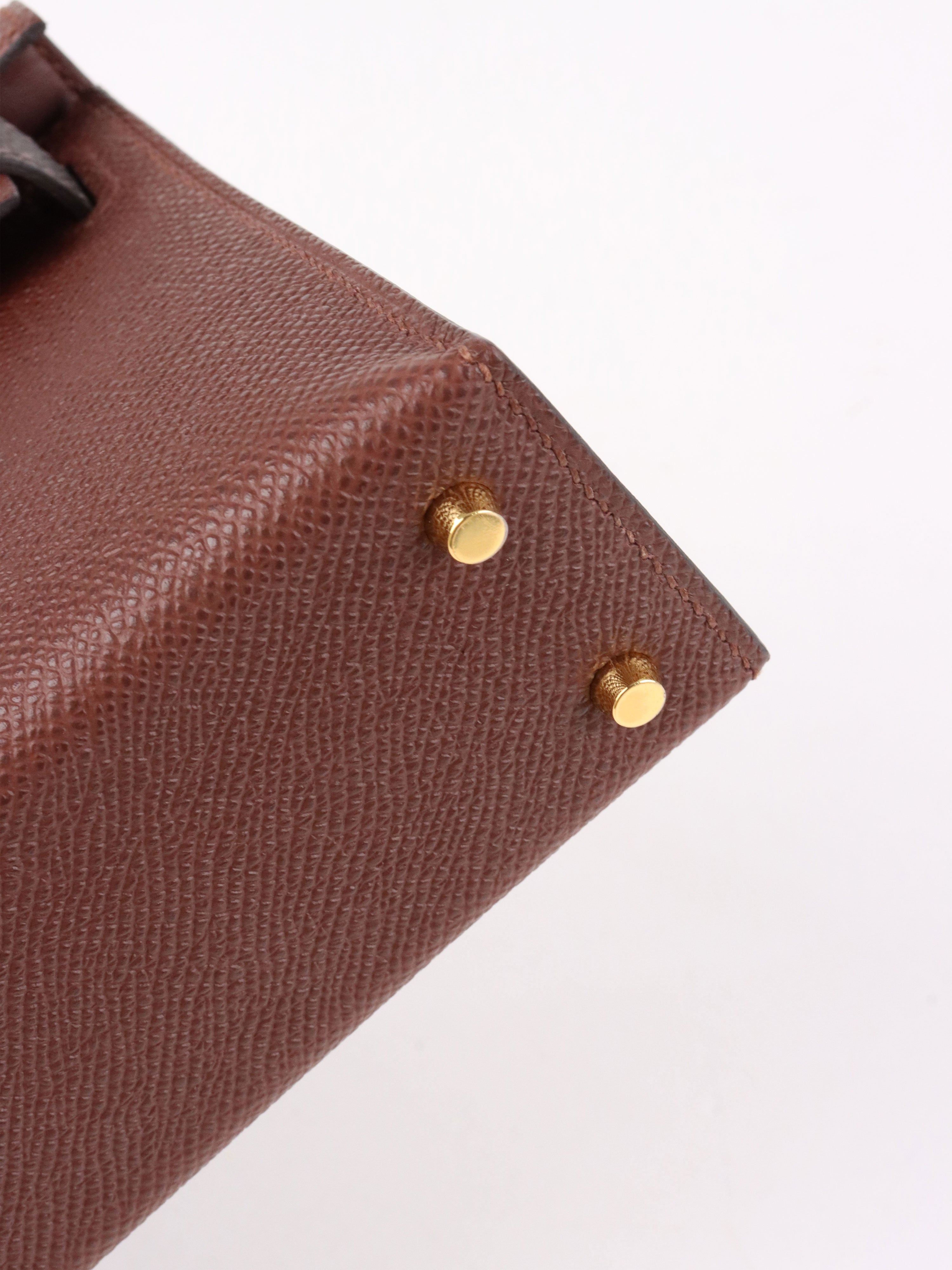 Hermes Mini Kelly Tricolour Terre/Ebene/Craie Stamp K