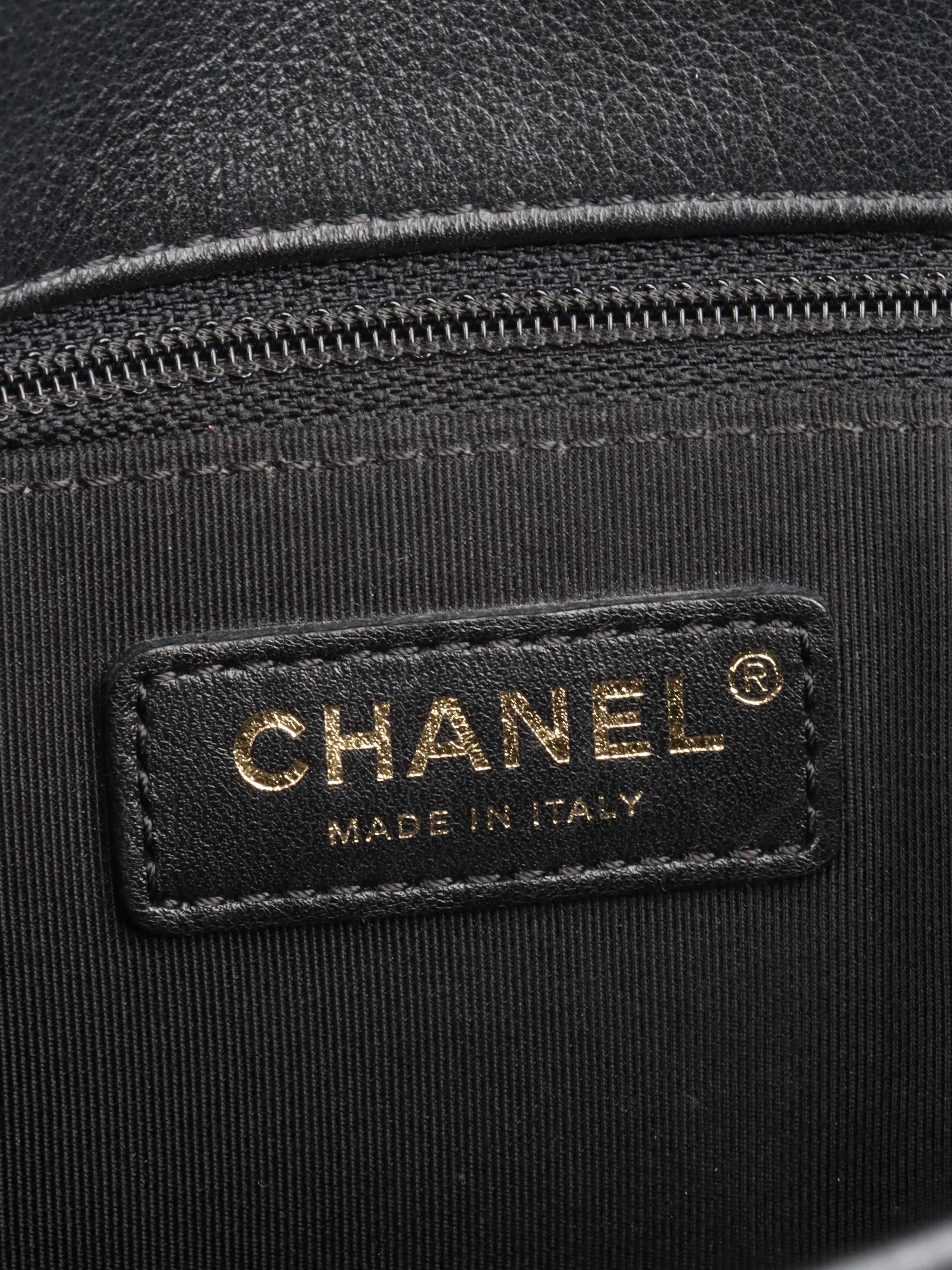 Chanel Black Chevron Chic Top Handle Flap Bag LGHW.