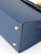 Hermes S4 Deep Blue Kelly 25 Epsom leather GHW Stamp D